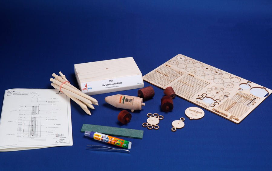 Pslv Model Kit Shop ISRO PSLV Rocket 1:100 DIY Kit Online – Indic Inspirations