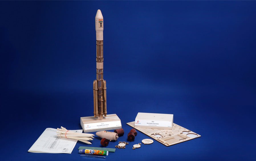 ISRO PSLV Rocket 1:100 DIY Kit - rocket models - indic inspirations