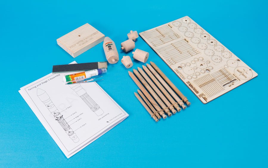 ISRO PSLV Rocket 1:100 DIY Kit - rocket models - indic inspirations