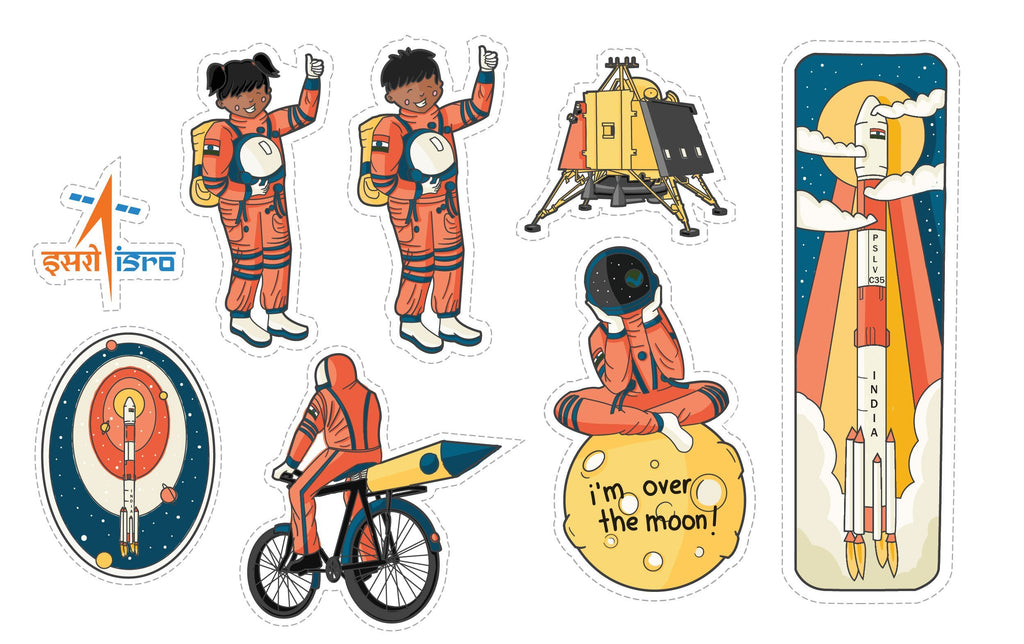 ISRO Story Stickers | Set of 15 stickers - Stickers - indic inspirations