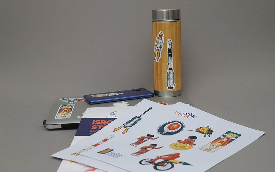ISRO Story Stickers | Set of 15 stickers - Stickers - indic inspirations
