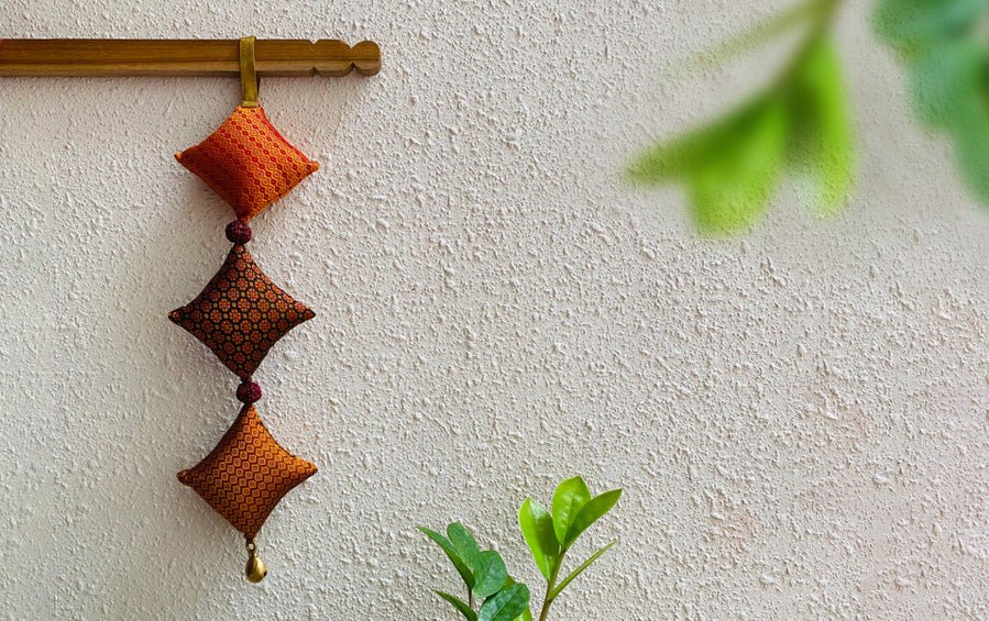 Khunn Fabric Kite Hanging Ganesha 15" - Decorative Hangings - indic inspirations