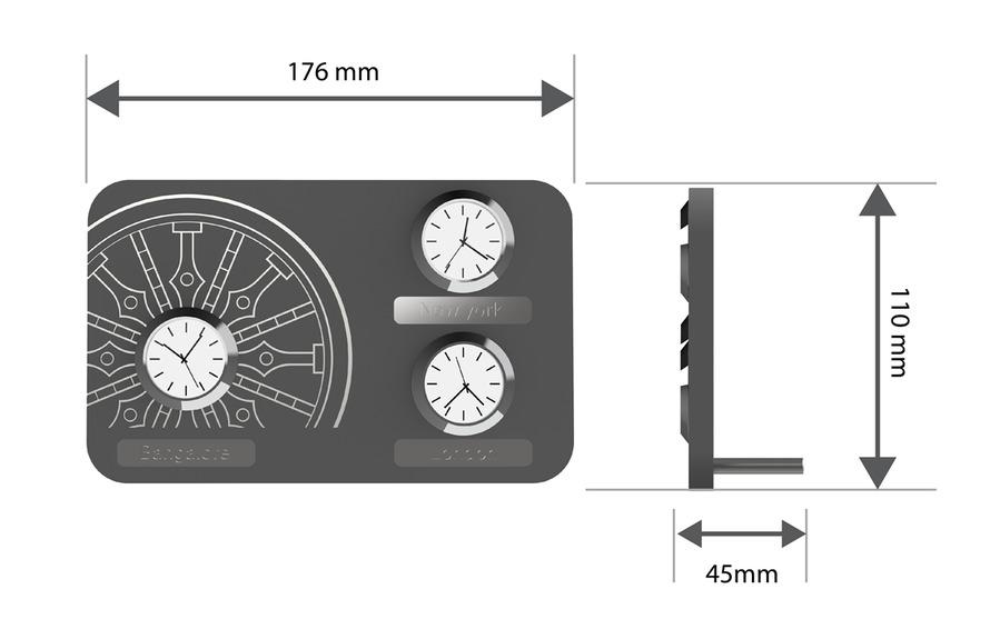 KONARK SUN TEMPLE World Clock - Desk clocks - indic inspirations