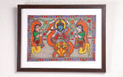 Krishna Leela | Madhubani Painting | A4 Frame - paintings - indic inspirations