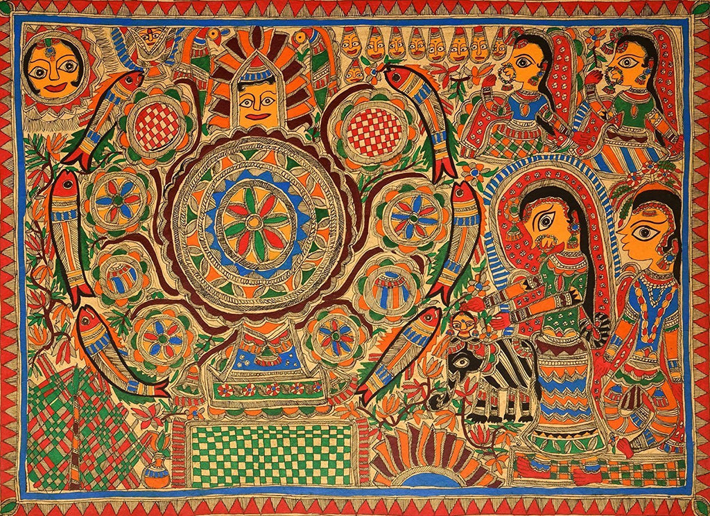 MADHUBANI WEDDING GIFT - paintings - indic inspirations