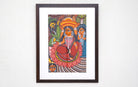 Manasa Devi | Bengal Patachitra Painting | A3 Frame - paintings - indic inspirations