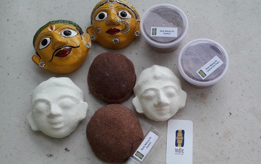 MASK MAKING Workshop Kit #WFH Set (L) - Workshop sets - indic inspirations