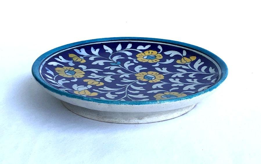 Medium Wall Plate Dark Blue - Wall plates - indic inspirations