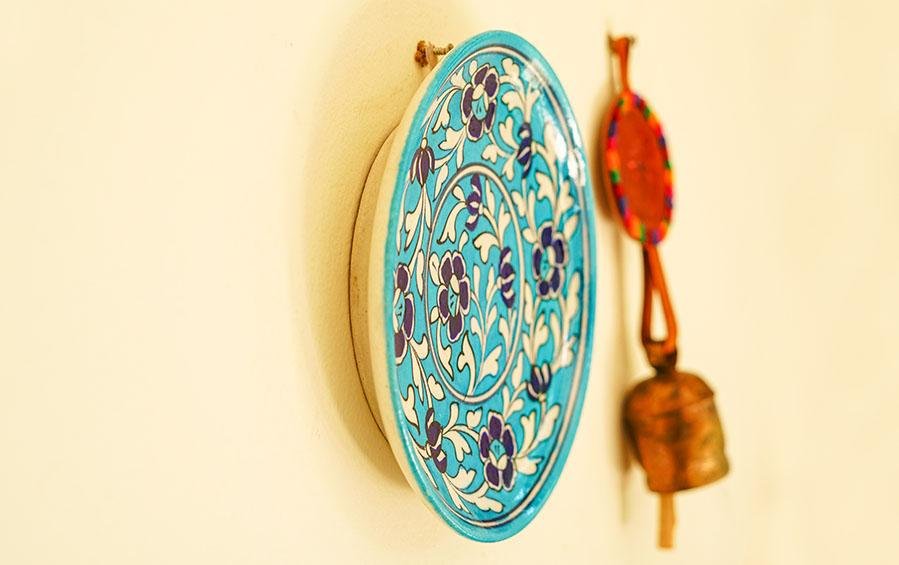 Medium Wall Plate Light Blue - Wall plates - indic inspirations