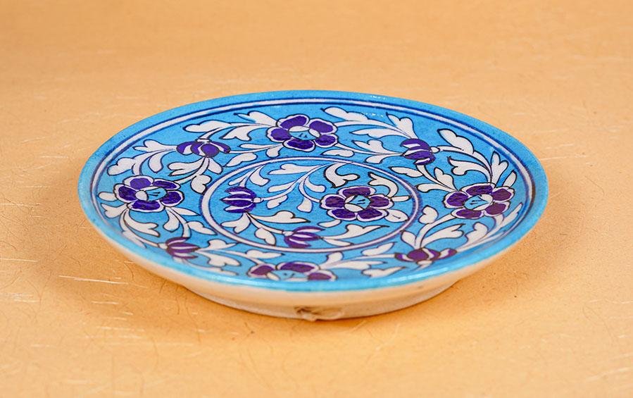 Medium Wall Plate Light Blue - Wall plates - indic inspirations