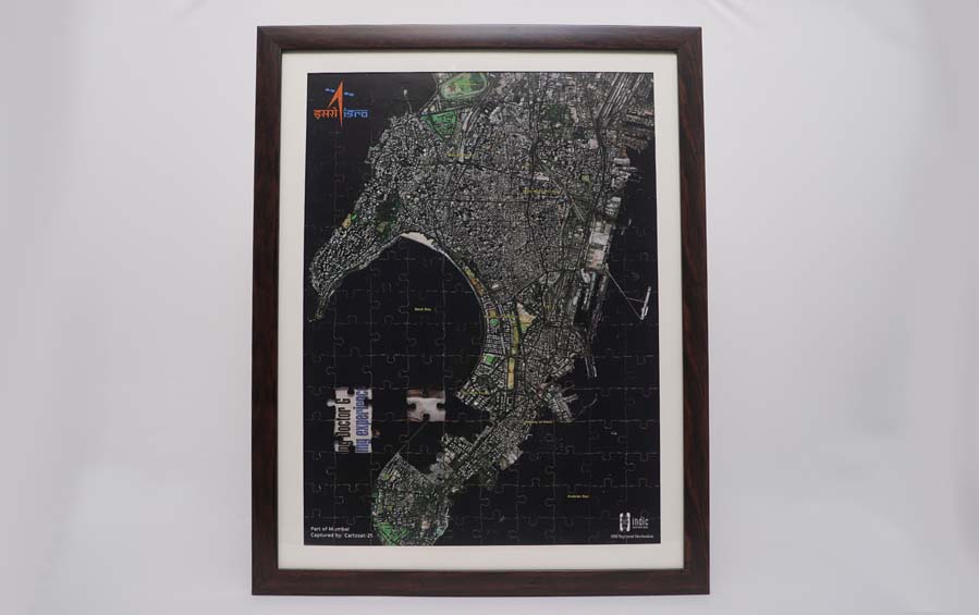 Mumbai from Space Jigsaw Puzzle w/A2 Frame - puzzles - indic inspirations