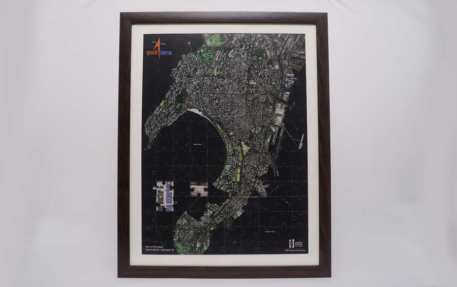 Mumbai from Space Jigsaw Puzzle w/A2 Frame - puzzles - indic inspirations