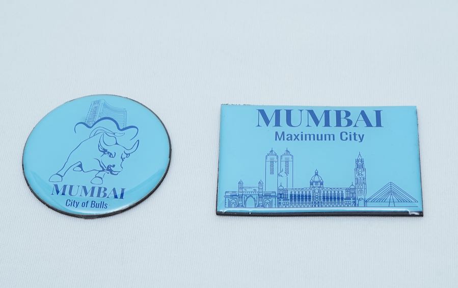 Mumbai | Maximum City & City of Bulls | Fridge Magnets - City souvenirs - indic inspirations