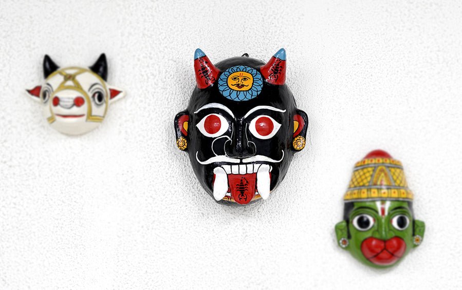 Najar Battu | Cherial Mask 8 Inch - Masks - indic inspirations