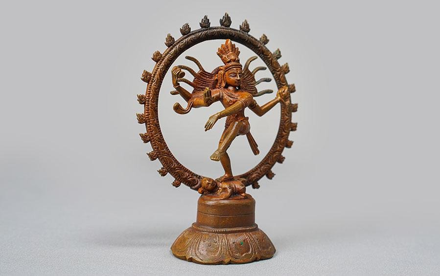 Nataraj Mini- Copper Finish - 6.7 Inch - Sculptures - indic inspirations