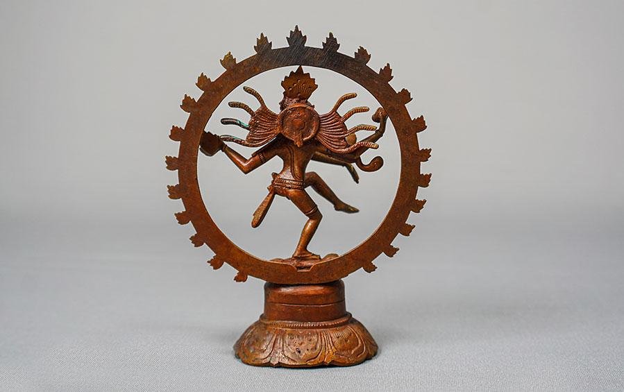Nataraj Mini- Copper Finish - 6.7 Inch - Sculptures - indic inspirations