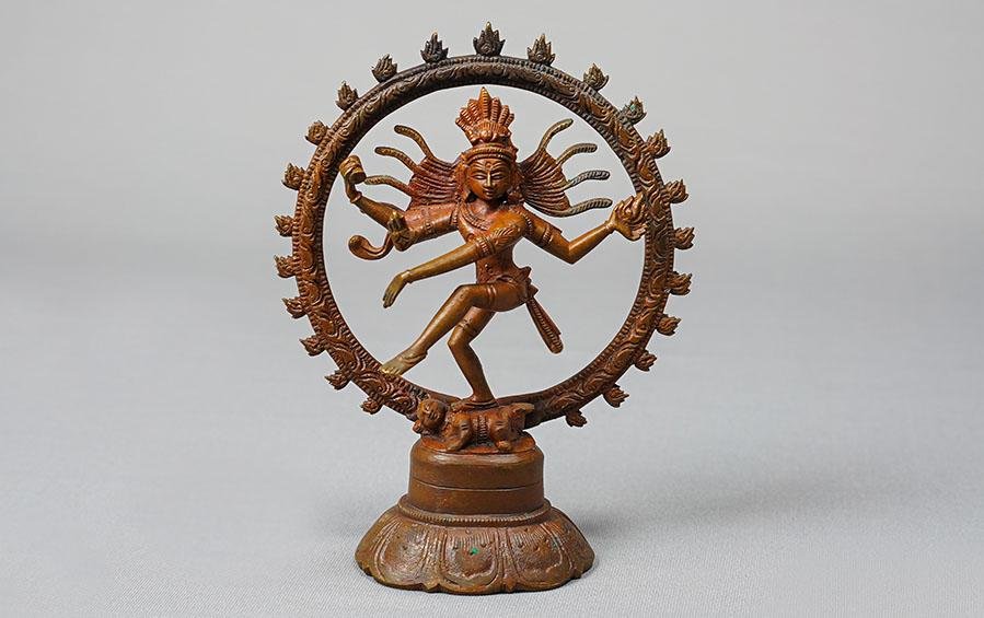 Nataraj Mini- Copper Finish - 6.7 Inch - Sculptures - indic inspirations