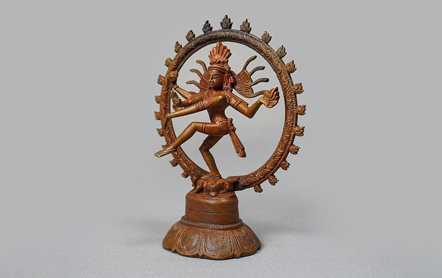 Nataraj Mini- Copper Finish - 6.7 Inch - Sculptures - indic inspirations