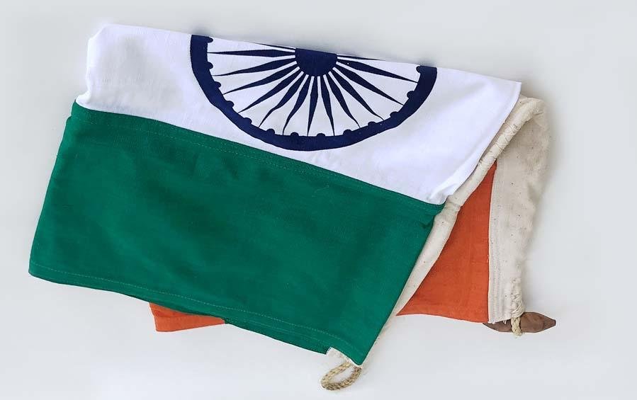 National Flag 3 ft x 2 ft - Khadi - Flags - indic inspirations