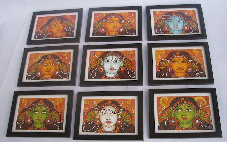 NAVARASA - KERALA MURAL PAINTINGS - paintings - indic inspirations