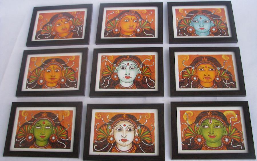 NAVARASA - KERALA MURAL PAINTINGS - paintings - indic inspirations