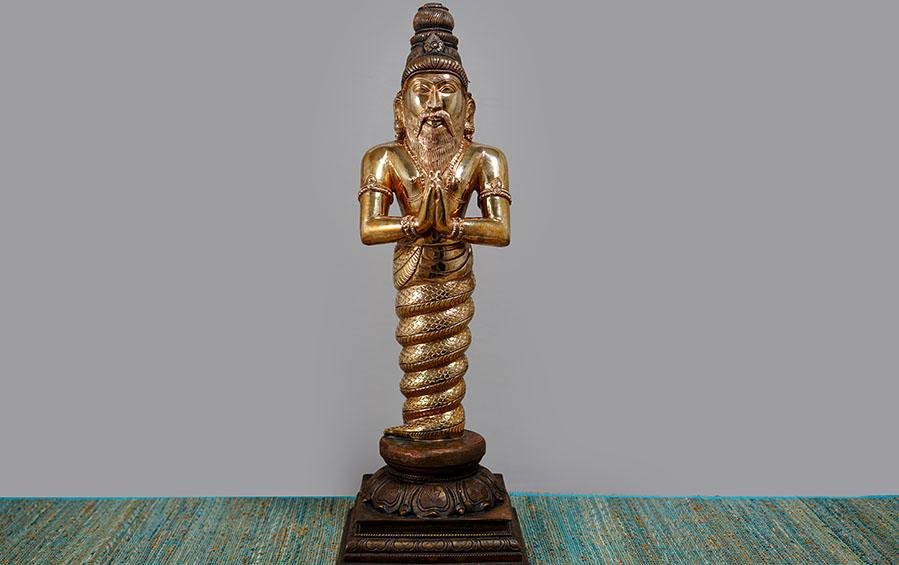 Patanjali - Bronze Idol 24" - Bronze Idols - indic inspirations