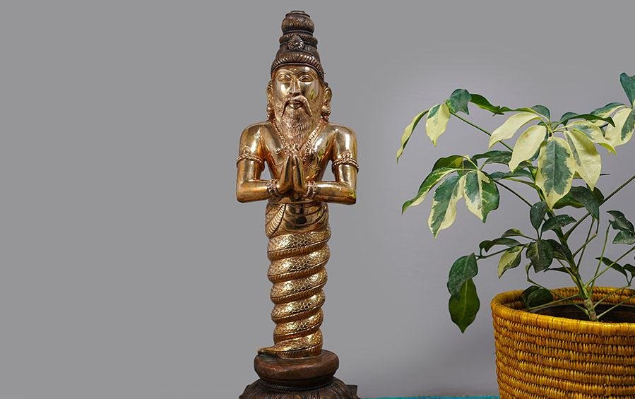 Patanjali - Bronze Idol 24" - Bronze Idols - indic inspirations