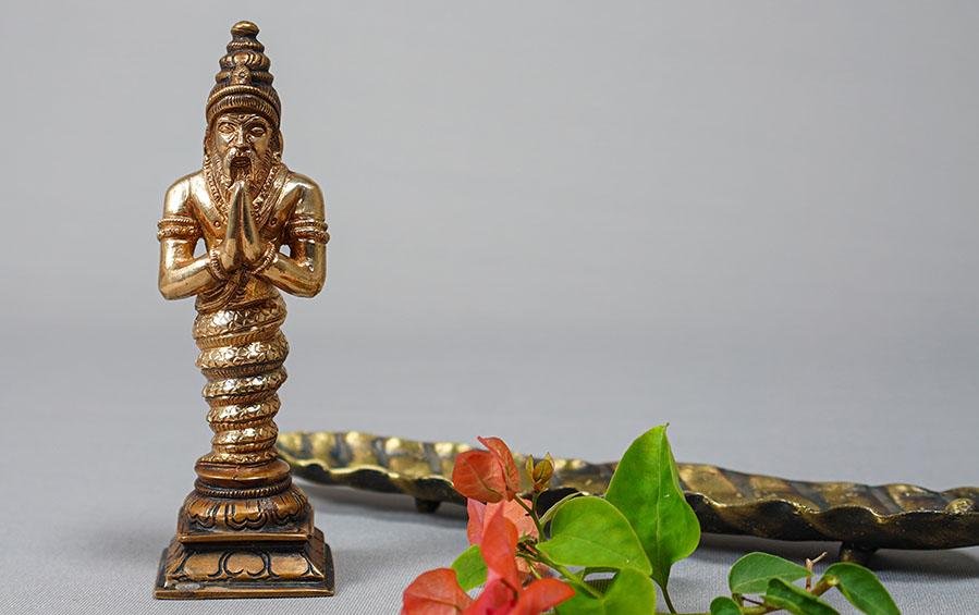 Patanjali - Bronze Idol 5" - Bronze Idols - indic inspirations