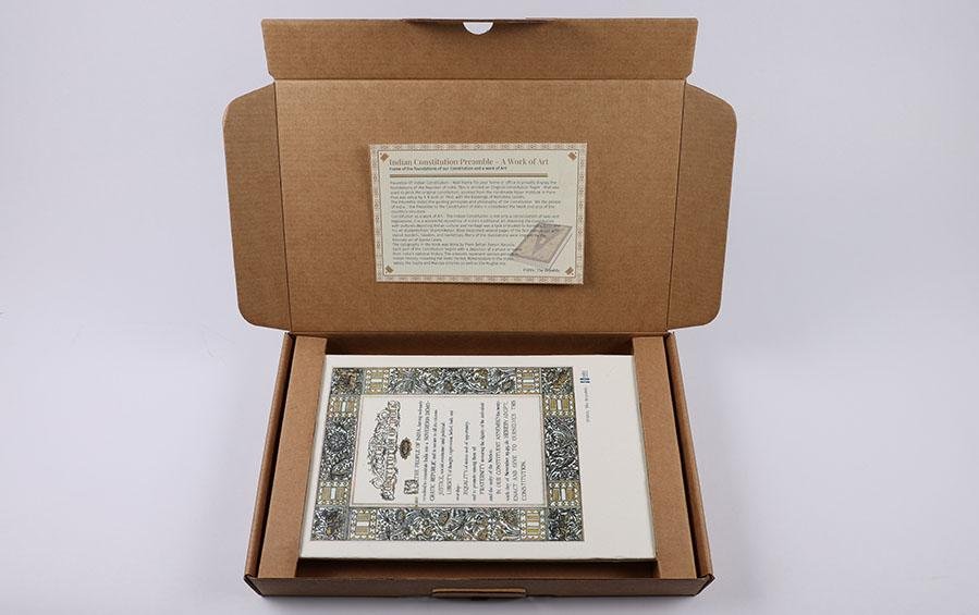 Preamble Of Indian Constitution - Desk Plaque - Desk Plaques - indic inspirations