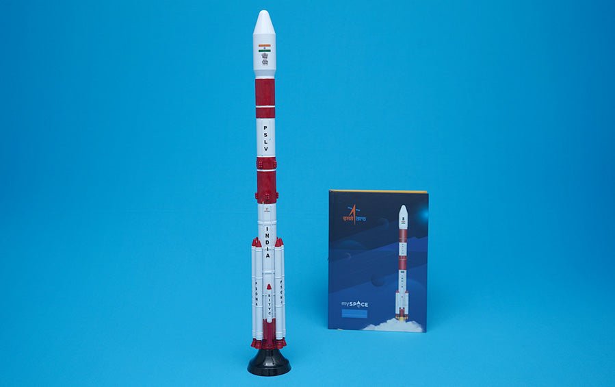 PSLV | Aluminium Scale Model 1:100 - rocket models - indic inspirations