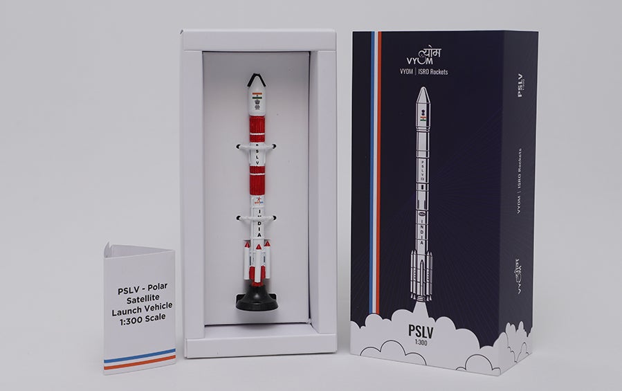 PSLV | Aluminium Scale Model 1:300 - rocket models - indic inspirations