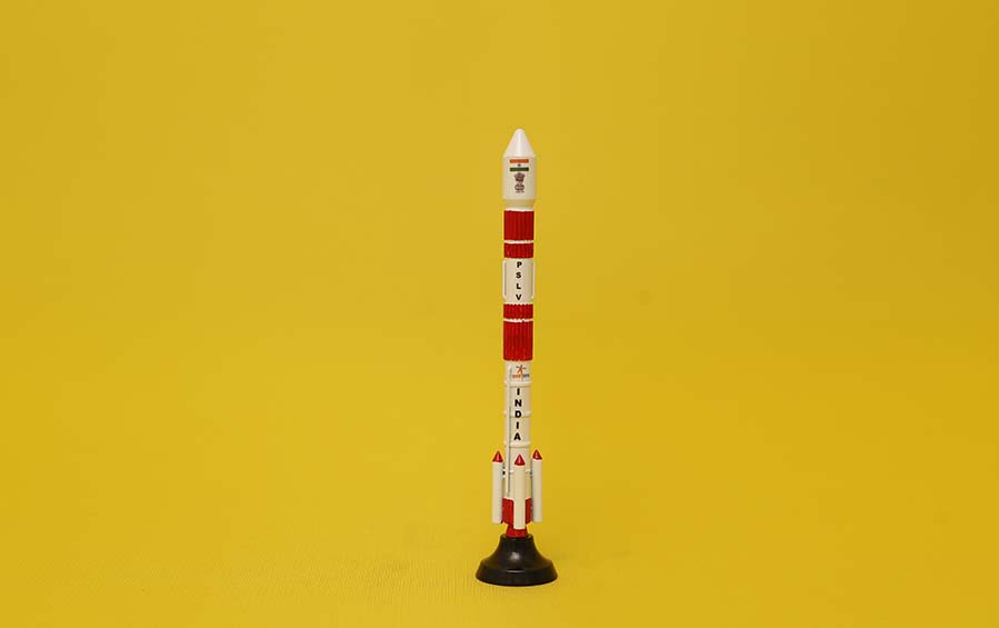 PSLV | Aluminium Scale Model 1:300 - rocket models - indic inspirations