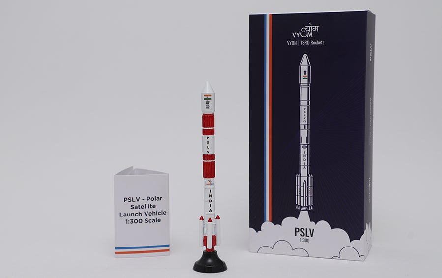 PSLV | Aluminium Scale Model 1:300 - rocket models - indic inspirations