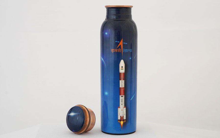 PSLV Copper Bottle - Water Bottles - indic inspirations