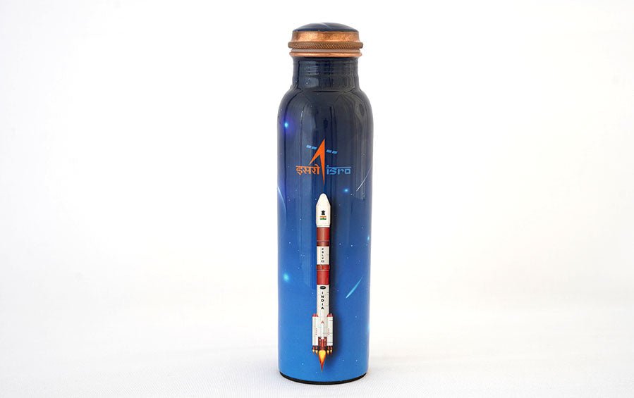 PSLV Copper Bottle - Water Bottles - indic inspirations