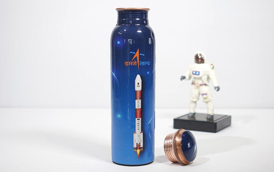 PSLV Copper Bottle - Water Bottles - indic inspirations