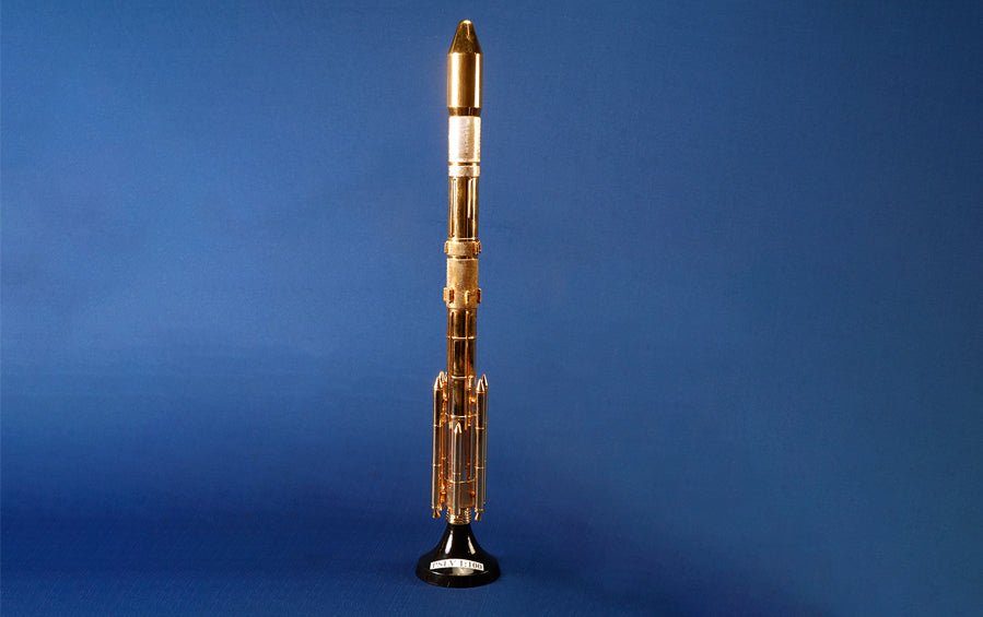 PSLV | Gold Plated Scale Model 1:100 - rocket models - indic inspirations