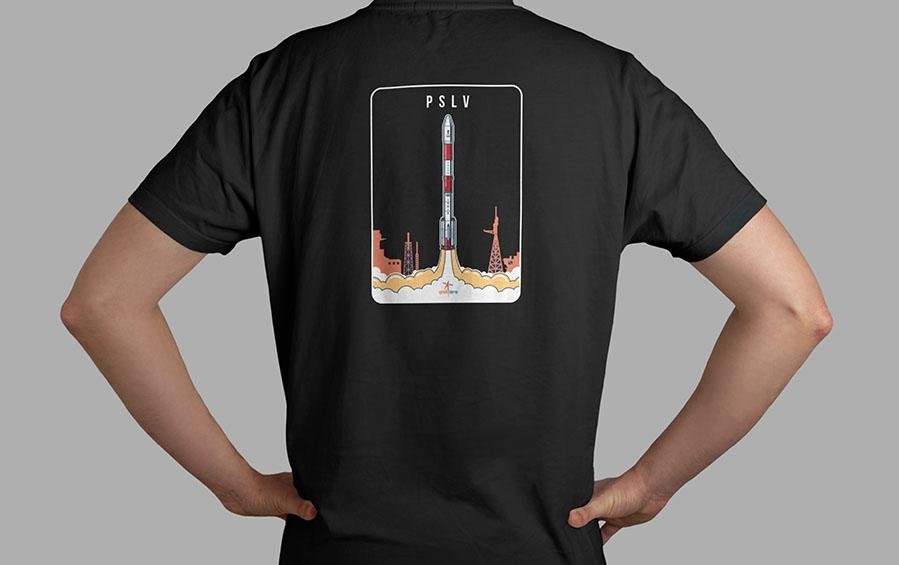 PSLV TShirt - T-shirts - indic inspirations