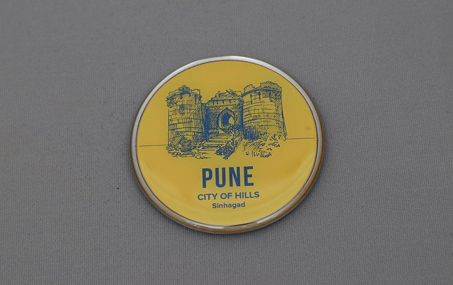 Pune :: City of Hills Sinhagad Fridge Magnet - City souvenirs - indic inspirations