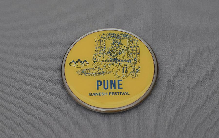 Pune :: Ganesh Festival Fridge Magnet - City souvenirs - indic inspirations