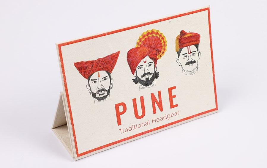 PUNE :: Traditional Headgear Horizontal - Desk plaques - indic inspirations