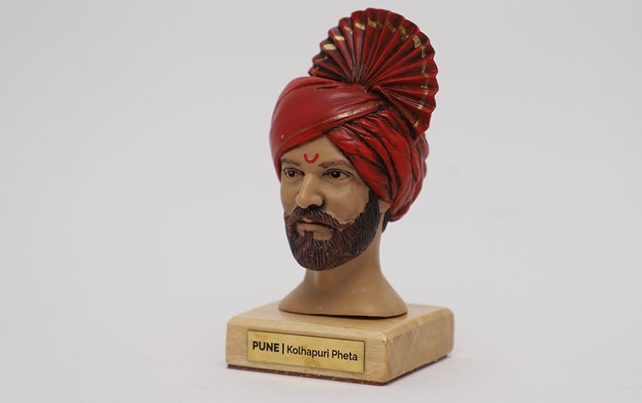 Pune Traditional Headgear Model - Kolhapuri Pheta - souvenirs - indic inspirations