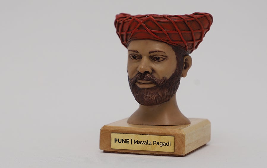 Pune Traditional Headgear Model - Mawala Pagdi - souvenirs - indic inspirations