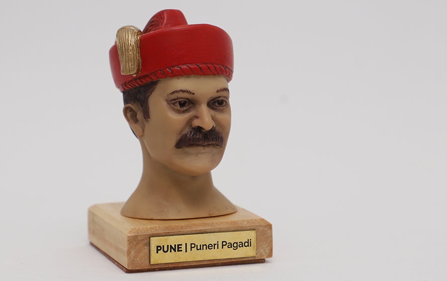 Pune Traditional Headgear Model - Puneri Pagdi - souvenirs - indic inspirations