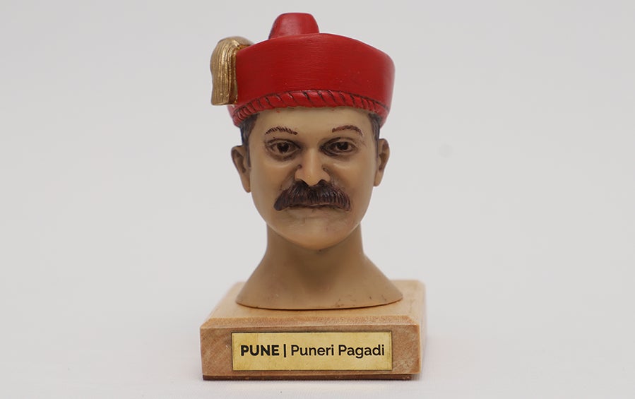 Pune Traditional Headgear Model - Puneri Pagdi - souvenirs - indic inspirations