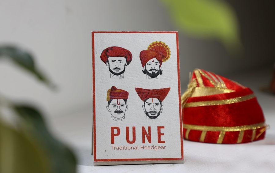 PUNE :: Traditional Headgear Vertical - Desk plaques - indic inspirations