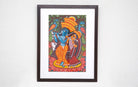 Radha-Krishna | Bengal Patachitra Painting | A3 Frame - paintings - indic inspirations