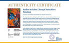 Radha-Krishna | Bengal Patachitra Painting | A4 Frame - paintings - indic inspirations