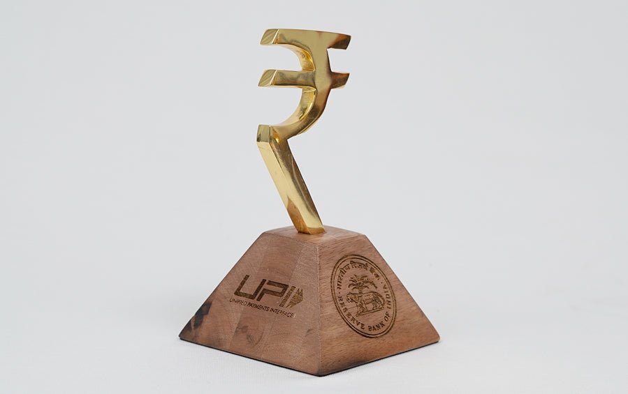 ₹ | Rupee - Trophy & Medallion - Desk showpiece - indic inspirations