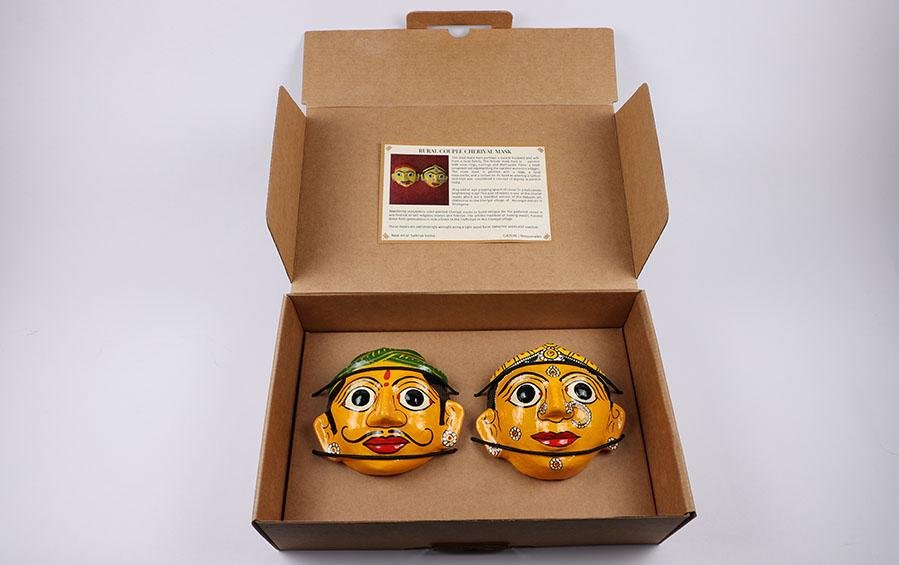 RURAL COUPLE : CHERIAL MASKS - Masks - indic inspirations